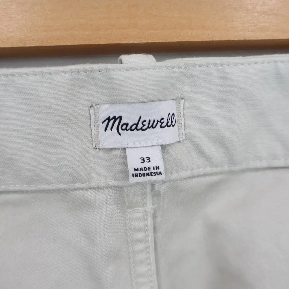 Madewell Men's Fatigue Pant Reverse Sateen Stone Size 33 NWT